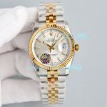 Replica Rolex Datejust 36MM Two Tone Jubilee Watch Silver Dial